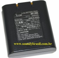 ICOM BP-206 Bateria Li-on 1650mAh 3,7V - Clique para ampliar a foto